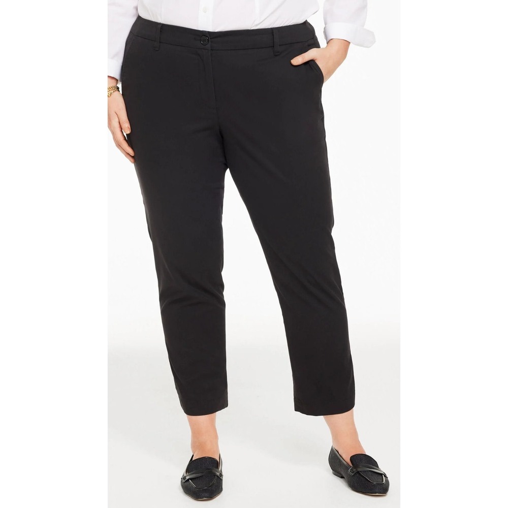 Talbots Women's High Rise Slim Perfect Crop Pants - Black - Size 22W - $99